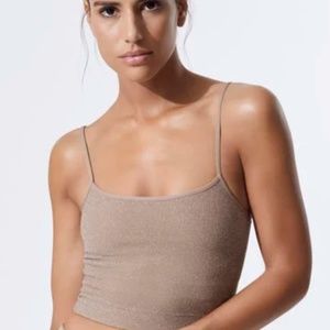 Taupe Glitter West Street Tank from Phat Buddha